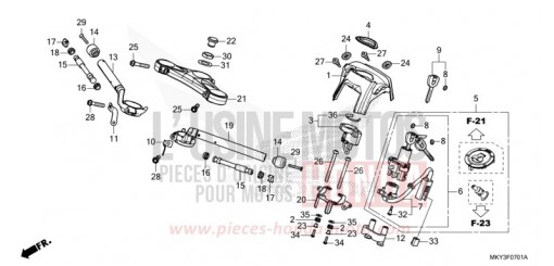 ROHRGRIFF/OBERE BRUECKE (CBR650RA) CBR650RAM de 2021